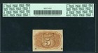 1863 Second Issue 5 Cents Union Fractional Currency Fr 1233 Civil War  Pcgs Xf45