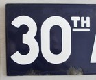 Vintage 1940s New York Subway Train Station Porcelain Sign 30th Avenue Qns Nyc