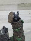 Design Toscano Wolf And Squirrel Collectors  Die Cast Iron Mechanical Coin Bank