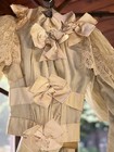 C 1890 Victorian Antique Wedding Dress Ensemble Bodice   Skirt  Custom Made