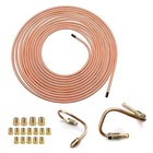 17 Pcs Car Brake Line And Fittings  25 Ft 3 16  Copper Alloy Coated Brake