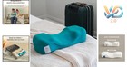 Orthopedic Travel Pillow Cervical Neck Support Memory Foam Blue