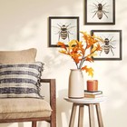 Print Canvas Set 3pk 12 x12  Bees Wall Art Canvases Modern Black Gold
