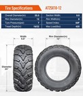 25x8-12 25x10-12 Atv Tires All Terrain 6pr 25x8x12 Front 25x10x12 Rear Utv Set