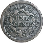 1845 1c Braided Hair Large Cent Anacs Vf25 Key Problem Free Us Copper Type Coin