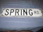 Vintage Retired  spring Rd   24 X 6 Embossed Road street Sign