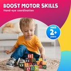 Skoolzy 30 Pcs Baby Blocks - Small Wooden Abc For Toddlers 2-5 -    