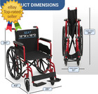 Folding Self-propelled Wheelchair  Heavy-duty Wheel Chair With Flip-back Armrest