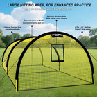 22ft X 12ft X 8ft Baseball Batting Cage Net With Pitching Machine Hole  Portable