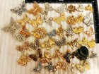 Huge Lot Of 45 Pieces Vintage Style Butterfly Brooches Pins Rhinestone Enamel