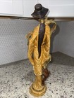 Vintage Chinese Woman Figurine Carved Ivory Resin