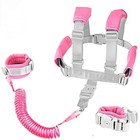 2 In 1 Toddler Leash Anti Lost Wrist Link Safety Harness With Lock For Pink