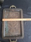 Antique Copper And Brass Handled Chased Tray Bud Roller