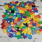 Vintage Alphabet Fridge Magnets Numbers Abcs Letters Colorful Large Lot Of 145