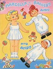 Vintage Uncut 1942 Raggedy Ann Paper Dolls  saalfield org Sz laser Reproduction 