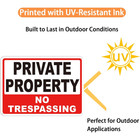 4 Pack Large No Trespassing Signs Private Property 14x10 Inch Rust Free Aluminum
