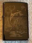 Guy Harvey Big Mouth Bass Black Ice Zippo Lighter New 46728