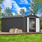 Metal Storage Shed For Ourdoor Steel House Tools Shed W lockable Door Yard Patio