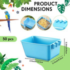 50 Pcs Cage Cups Chicken Feeder Cups 16 Oz Hanging Bird Food Water Bowl Bunny Ca