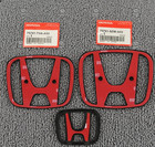3pcs Black Emblem Badge Front Rear Steering For Honda Accord Sedan 2018-2023