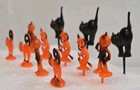 Vintage Halloween Plastic Cupcake Picks 12ct Hong Kong