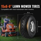 Lawn Mower Tires 15x6-6  Lawn Tractor Tires 2-pack Turf Pneumatic Tires