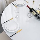 Clear Vinyl Oval Fitted Tablecloth Waterproof Elasticized Table Cloth  