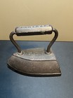 Antique Vintage Cast Iron Laclede  7 Sad Flat Iron Door Stop Very Good Condition