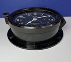 Vintage M  Low Inc New York Us Government Black Bakelite Ship Clock - Working