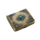 Vintage Bronze Pocket Cigarette Case Holder Wallet Storage Double Sided Box Hot