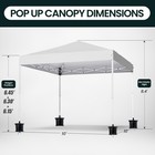 Phonwhon Shades 10x10 Pop Up Canopy Heavy Duty Beach Tent Carrying Bag For Easy