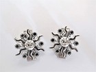 2 Extra Tiny Small Silver Sun face Metal Alligator Hair Clip For Fine Thin Hair