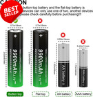 18650 Rechargeable Battery 3 7v 9900mah Li-ion Button Top For Flashlight