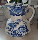 Magnificent Huge Antique Mason s Blue Pheasant Pattern Hydra Jug C 1830 