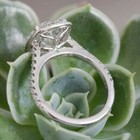 2ctw Round Cut D Moissanite Wedding Engagement Ring 14k White Gold Plated