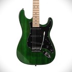 Full-size Trans Green Strat Style Electric Guitar Package With Gig Bag And More
