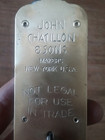 Antique  John Chatillon   Sons New York Usa Brass 25 Lbs  Hanging Scale