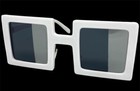 Oversized Exaggerated Vintage Retro Sun Glasses Large Funky Square White Frame
