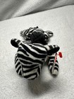 Ty Beanie Babies Ziggy The Zebra Multicolor Stuffed Animal Plush Toy New Nwt