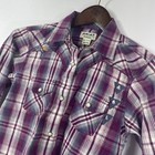 Girls Ariat Real Incredible Shirt  Imperial Violet Pearl Snap Xxl