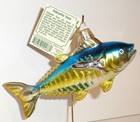 2016 - Yellowfin Tuna - Old World Christmas Blown Glass Ornament New W tag 12486