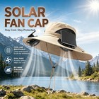 Solar Fan Hat Unisex Sun Protection Wide Brim Fishing Hiking Cap Usb Rechargeabl