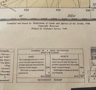Rare Antique Original 1949 Map Of Hashemite Kingdom Jordan - Amman - Rolled