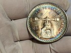 1980 Mexico 1 Oz  925 Silver Libertad Una Onza Mexican Uncirculated Toning Unc
