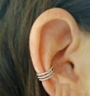 0 50ct Round Lab Created Diamond Women s Perfect Ear Cuff 14k White Gold Fn