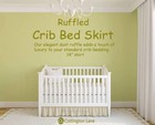 Ivory Crib Skirt Dust Ruffle  100  Natural Cotton-nursery Crib  