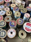 Vintage  Lot 100   Spools Of Sewing Thread Needles And Notions