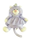 Vtg 1986 Fisher Price Puffalump 18    Purple Kitty Cat Plush In Dress 8002