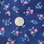 Fabric Remnant Lot 1lb 12pc Blue Floral Calico Cotton Quilt Scraps