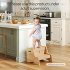 Wooden Step Stool Two Stools Toddler For Potty Training Kids Bedroom Kitchen